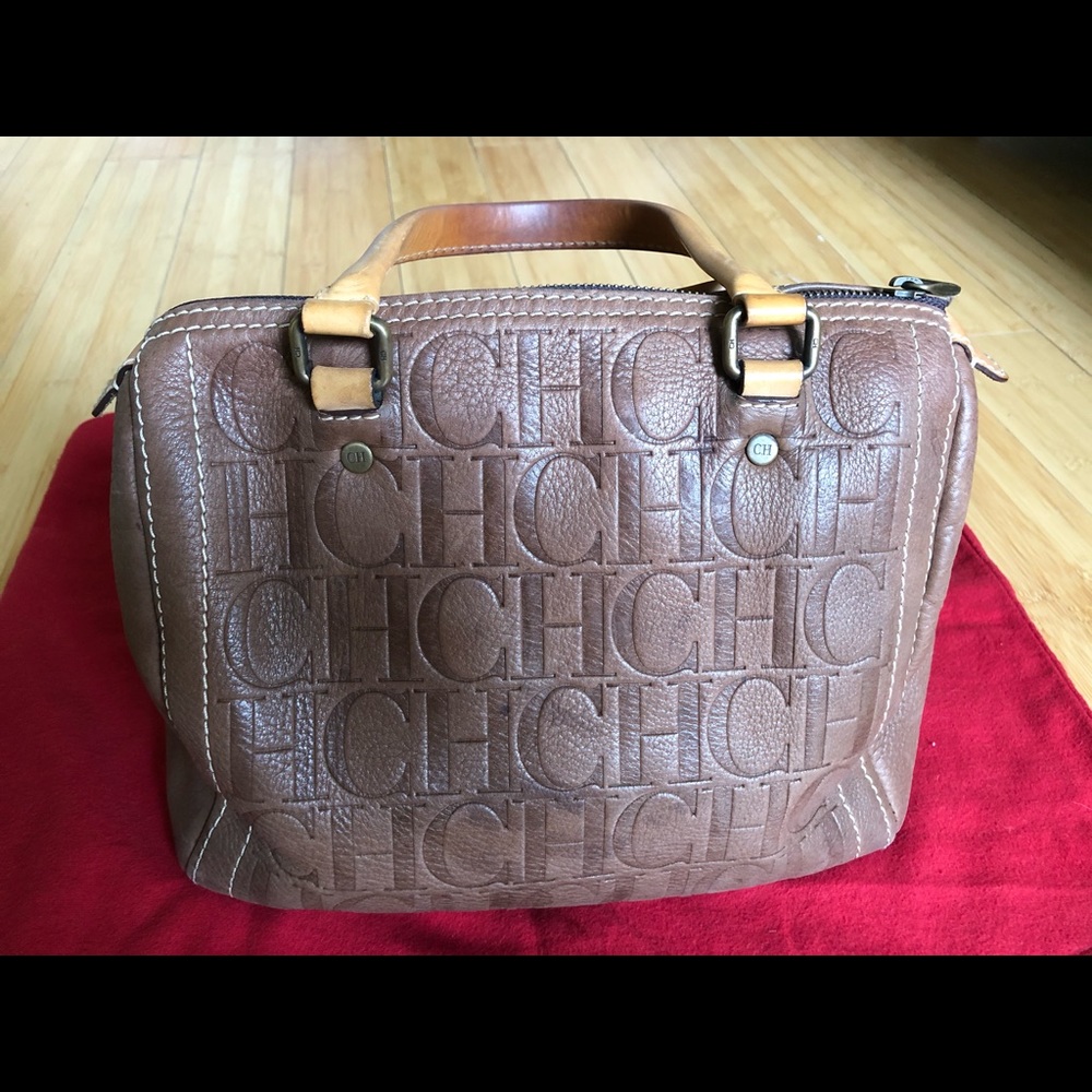 Authentic Carolina Herrera Andy Leather Tote